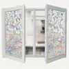 Película Electrostática de Vidrio Colorida Láser 3D Arcoíris Efecto de Luz Deslumbrante Pegamento Libre Pegatina para Ventana Venta al por Mayor de Fábrica