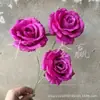 3 Cabezas Rosa Diamante Rosa Salón de Bodas Arreglo Floral Arco Decoración Flor Artificial Boda Flor de Simulación Venta al por Mayor