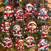 Nuevos Adornos Navideños de Madera Transfronterizos, Decoraciones Navideñas Hechas a Mano de Papá Noel Animales Árbol
