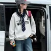 Conjunto de Primavera y Otoño para Niñas: Conjunto de Dos Piezas de Sudadera Larga de Manga Larga Estilo Universitario Coreano y Pantalones de Pierna Ancha para Estudiantes de Secundaria, Ropa de Otoño de Moda
