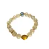 Pulseira de Corda para Mão com Escrituras do Sutra do Coração Branco Vidro Azul Combinação de Cores Contrastantes Novo Estilo Chinês Simples Nacional Masculino e Feminino