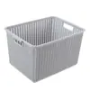 Cesta de Armazenamento de Plástico Rattan Sintético Cesta Oca para Lanches e Miudezas Cesta Grande para Armazenamento de Brinquedos Atacado