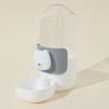 Alimentador colgante para mascotas con cara de gato, fácil de colgar, jaula, alimentador para gatos, almacenamiento automático de agua, separación seca y húmeda