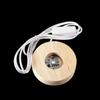 Base emisora de luz base de madera portalámparas led de bola de cristal luz cálida luz blanca luz de tres colores luz colorida base de madera base de luz nocturna