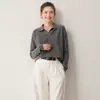 Nova camisa base de malha 100% cashmere com gola POLO para mulheres, suéter de manga longa com gola virada, cor sólida, suéter quente para camada interna