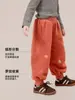 Ropa Infantil Amila 2026 Invierno Nuevos Pantalones Jogger Forrados de Polar para Niñas Pantalones Cálidos con Bordado Lindo para Niños