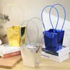 Nova bolsa tote macaron bolsa de embalagem floral bolsa de presente atacado bolsa de flor bolsa de presente de flor trapezoidal grande