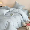 Juego de Ropa de Cama Jacquard de Felpa de Leche Chenilla de Alta Gama de Cuatro Piezas para Otoño e Invierno, Sábana Bajera Gruesa Cálida, Funda Nórdica, Ropa de Cama para Dormitorio Principal 4