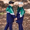 Uniformes Escolares para Estudiantes de Primaria y Secundaria, Cortavientos de Estilo Largo, Chaqueta Acolchada de Algodón, Conjunto de Tres Piezas para Otoño e Invierno, Uniformes Desmontables para Jardín de Infancia, Uniformes de Clase