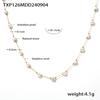 Nuevo collar sencillo de piedra natural con perlas de imitación, collar de clavícula, pulsera de nicho de lujo ligera, caja de acero inoxidable decorativa