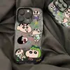 Engraçado Bonito Novo iPhone15promax Capa de Telefone Apple 14 Desenho Animado 13 Cor Dupla 12 Transparente Borda Preta Trendy