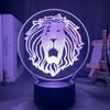 Sete crimes envolvendo luz noturna 3D acrílico LED luz colorida variável plug USB uso duplo comércio exterior instruções em inglês