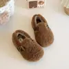Zapatos de Algodón para Niños, Zapatos de Piel de Bebé Cálidos de Invierno con Felpa Adicional, Más Vendidos Transfronterizos para Niñas, Zapatos Suaves de Suela Gruesa