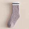 Calcetines de otoño e invierno para hombre, con forro polar grueso de coral, para el hogar, cálidos, sin pelusa, para dormir, de longitud media