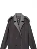 Comercio Exterior Transfronterizo Otoño e Invierno 2025 Nueva Moda Versátil Elegante Casual Cuello de Solapa Corbata Manga Larga Chaqueta Abrigo