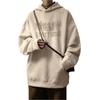 Sudadera con capucha de gamuza gruesa forrada de vellón para hombre Invierno Americano Pesado para hombre Flor Quemada 2024 Nueva Moda Marca Chaqueta