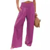 ¡En stock! 2026 Primavera/Verano Europeo y Americano Aliexpress Amazon Casual de Pierna Ancha de Algodón y Lino Populares Holgados Largos para Mujer