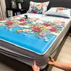 Juego de Tres Piezas de Alfombrilla Refrigerante de Seda de Hielo de Verano con Sábana Ajustable para Dormitorio de Estudiantes, Alfombrilla Suave Refrigerada por Aire, Lavable a Máquina, Plegable, Alfombrilla de Regalo al por Mayor