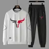Conjunto de Moletom e Calça Esportiva Versátil Moda Europeia e Americana Primavera e Outono Novo Casual Manga Longa Esportivo Conjunto de Duas Peças para Homens e Mulheres