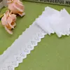 Borde de Encaje Bordado de Algodón Blanco, Borde de Encaje Decorativo para Ropa Infantil, Encaje Bordado Soluble en Agua