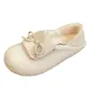 Primer Encuentro Ji Peluche Zapatos Peludos Blanco Cálido Ropa Exterior para Mujer con Faldas Slip-on Moño Otoño Invierno Mocasines
