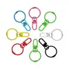 Fabricante en stock anillo de tarjeta anillo de hierro llavero pintado a mano pintura metálica hebilla de perro hebilla de gancho de color colgante de joyería DIY