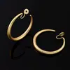 Mismos Pendientes de Clip en Forma de C para Orejas No Perforadas Estilo Zhao Lusi, Pendientes de Aro Modernos y Sencillos, Femeninos y Elegantes