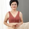 Sutiã plus size sem aro para meia-idade e idosos, roupa íntima fina com abertura frontal e fivela, tamanho grande, para mães