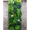 Pared de Fondo Decorativa de Enverdecimiento Vertical Césped Biónico Pared de Imagen Flor de Rosa Planta de Enverdecimiento Rosa Pared Vegetal Artificial Verde Planta