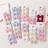 Set de Horquillas Mariposa de Doble Capa Transfronterizo Joyería Infantil Algodón y Lino Relleno Tridimensional Clip Adorno para el Cabello de Niña Linda