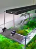 Luminarias LED para Acuario con Altura Ajustable, Cable de Acero Inoxidable Desmontable y Base de Aluminio, Accesorios para Acuario T33 Soporte Pequeño