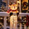 Lámpara de Nieve Cálida Ligera de Invierno Carámbano Lámpara Decorativa para Valla Exterior Luz de Valla de Muñeco de Nieve
