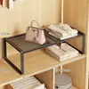 Estante divisor retráctil para armario, estante de almacenamiento para closet, panel divisor para interior de gabinete, estante de capas para armario de ropa