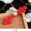 Botões de Fecho Cheongsam, Botões de Quatro Rodas com Pérolas, Botões Chineses Tecidos à Mão, Acessórios de Botão Decorativos para Camisa Estilo Retro Dinastia Han