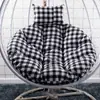 Cojín Grueso para Cesta Colgante, Cojín para Silla Colgante Tipo Nido de Pájaro de Ratán, Cojín Individual para Silla Colgante, Cojín Redondo para Mecedora Extraíble y Lavable
