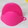 Herramienta de silicona engrosada, aislante del calor y antiquemaduras para uso doméstico, resistente a altas temperaturas, adecuada para hornos, ollas de barro, microondas y horneado, con un agarre para retirar platos