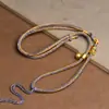 Fio de algodão esfregado à mão estilo Xizang tecido à mão em oito partes pendurado Thangkawen play Zakilam joia ajustável estilo étnico