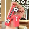 Llavero de Jersey de Estrella Clásica de la Copa Mundial de Fútbol Mundial Creativo Colgante de Recuerdo para Bolso de Persona, Llavero de Coche