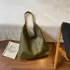 Bolsa de Ombro Tecida de Grande Capacidade para Mulheres 2026 Outono/Inverno Nova Elegante Simples Casual Bolsa de Ombro Bolsa Tote para o Dia a Dia