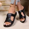 Sandálias romanas elegantes e simples com decoração de nó torcido, sandálias baixas e planas confortáveis para o dia a dia, sapatos femininos de verão para o trabalho
