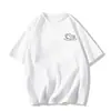 Camiseta de manga corta estilo ins de seda de leche con estampado de gato coreano, casual, talla grande, corte holgado, moderna y de nicho para hombres y mujeres