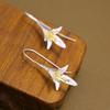 Aretes de Flor Estéreo de Plata Esterlina S925 para Mujer Aretes de Pétalos Retro Super Hada Elegantes 2023 Nuevos Aretes de Nicho de Moda