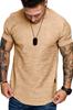Verano 2020 nuevo comercio exterior al por mayor código europeo moda color liso cuello redondo ajustada para hombre de manga corta camiseta T159