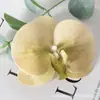Pétalas de cabeça de flor phalaenopsis de filme artificial acessórios de flor artificial adorno de cabeça grampo de cabelo diy feito à mão decoração de casamento