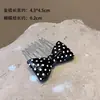 Pente de Cabelo com Laço de Bolinhas Versátil Estilo Coreano Grampo de Franja Leve Temperamento Novo Estilo 2026 Pente de Inserção Traseira Grampo de Cabelo Fashion para Mulheres
