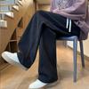 Pantalones de chenilla de grano de trigo para hombre, forrados con vellón de invierno, gruesos, estilo americano, estilo retro, holgados, rectos y de peso pesado.