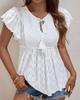 Estação Europa da Amazon Transfronteiriço Plus Size Feminino Verão 2023 Novo Top Jacquard Vazado com Franjas