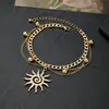 Pulsera bohemia transfronteriza europea y americana de girasol en espiral con perlas y diseño creativo de espiral dorada en el centro