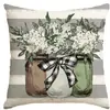 Funda de Almohada Personalizada de Pascua Más Vendida en Amazon Transfronteriza con Diseños de Conejo y Huevo para Decoración de Sofá y Cabecera de Cama