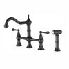 Kaiping Youjia baño Lavabo de Cobre grifo de cuatro agujeros cromado lavabo de ocho pulgadas doble manija Americano con rociador 3841